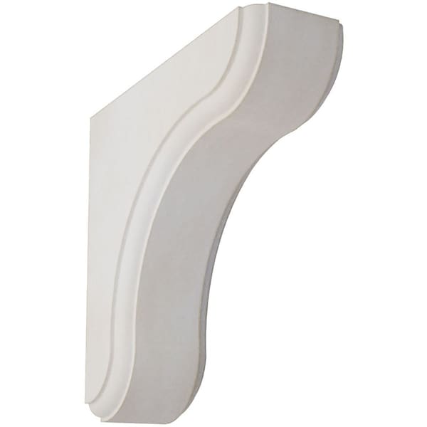 Ekena Millwork 1 3/4"W x 5 1/2"D x 5 1/2"H Eaton Wood Vintage Decor Bracket, Chalk Dust White BKTWD02X06X06EAWH - main